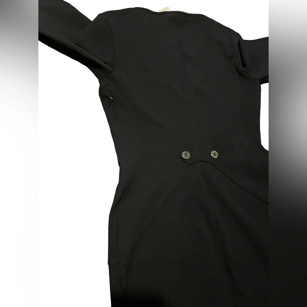 Vintage Versus Versace Black Corset Shaped Waist Long Sleeve Mini Dress - Picture 5 of 12